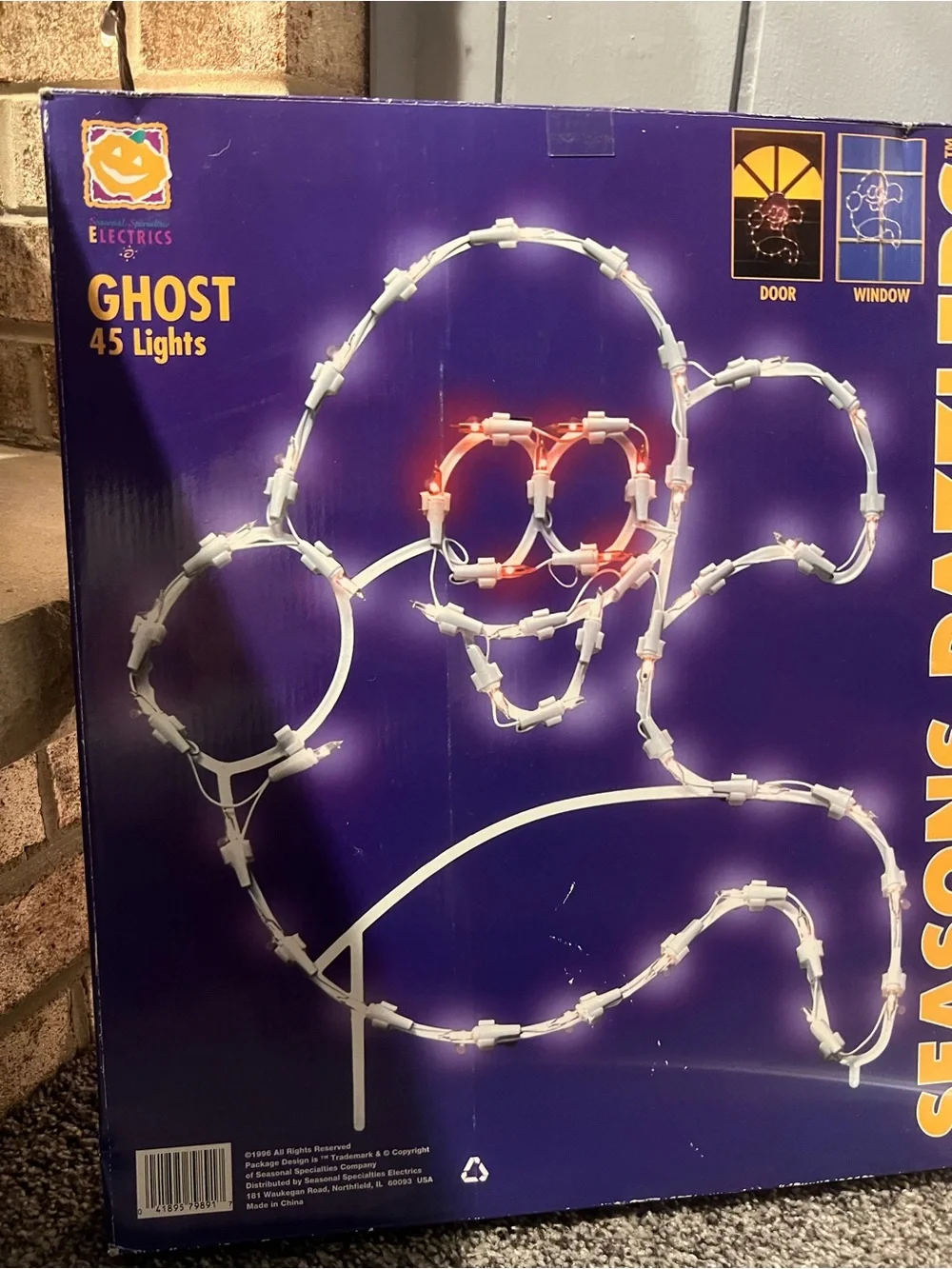 Vintage Seasons Dazzlers LightUp Ghost Halloween Silhouette